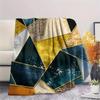 1 Stück Abstrakter Geometrischer Print Flanelldecke, Hohe Qualität, Bequem für Alle Jahreszeiten, Heimdekoration, Wärme und Komfort, Perfekt für Weihnachtsgeschenke