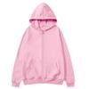 European & American Unisex Zip-Up Fleece Hoodie: Solid Color, Autumn/Winter Sportswear