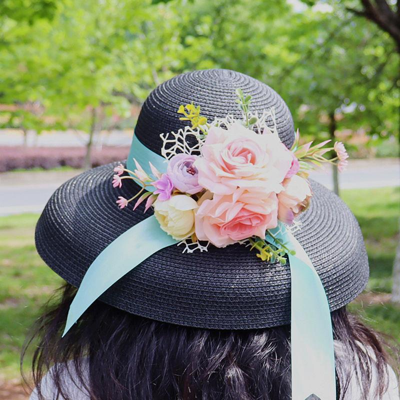 Beach Straw Hat for Women In Summer with A Large Brim for Sun Protection and Shade Versatile for Travel UV Resistant and Large Brimmed Cool Hat
