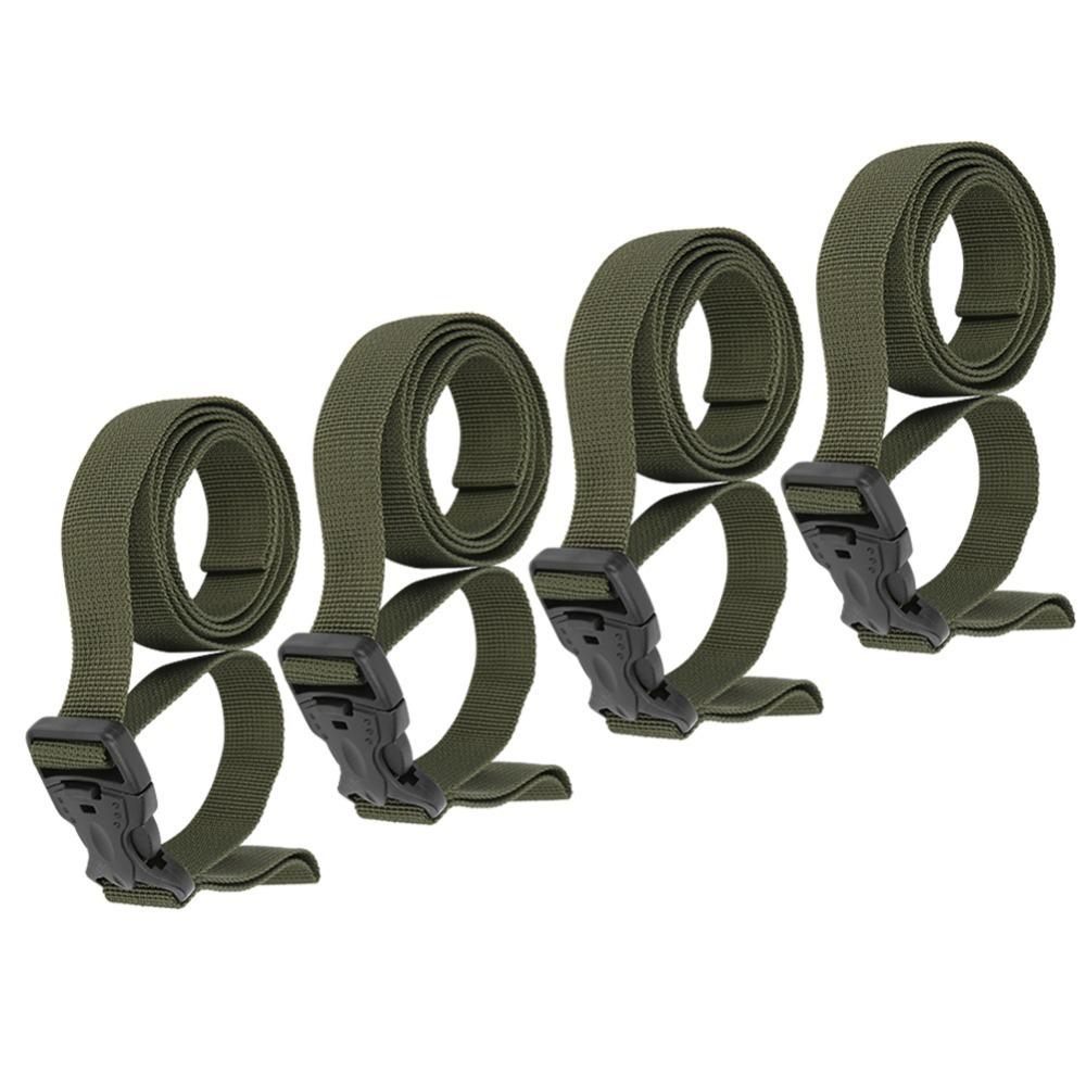 

4 шт. Регулируемый багажный ремень 53,15 дюйма, фиксирующая веревка для чемодана, упаковочный ремень для багажа, для активного отдыха зелёный