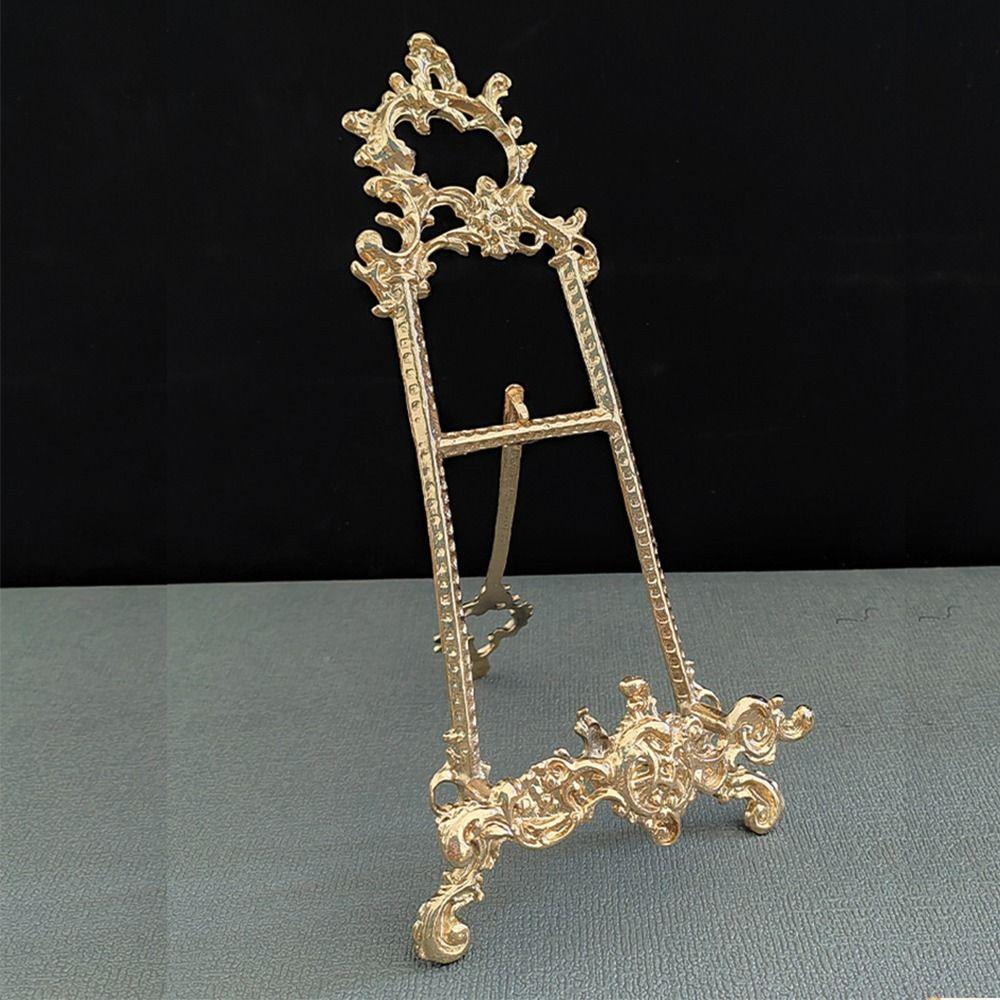 Elegant Frame Bracket Gold Display Storage Rack Plate Display Stand  Tabletop Decoration