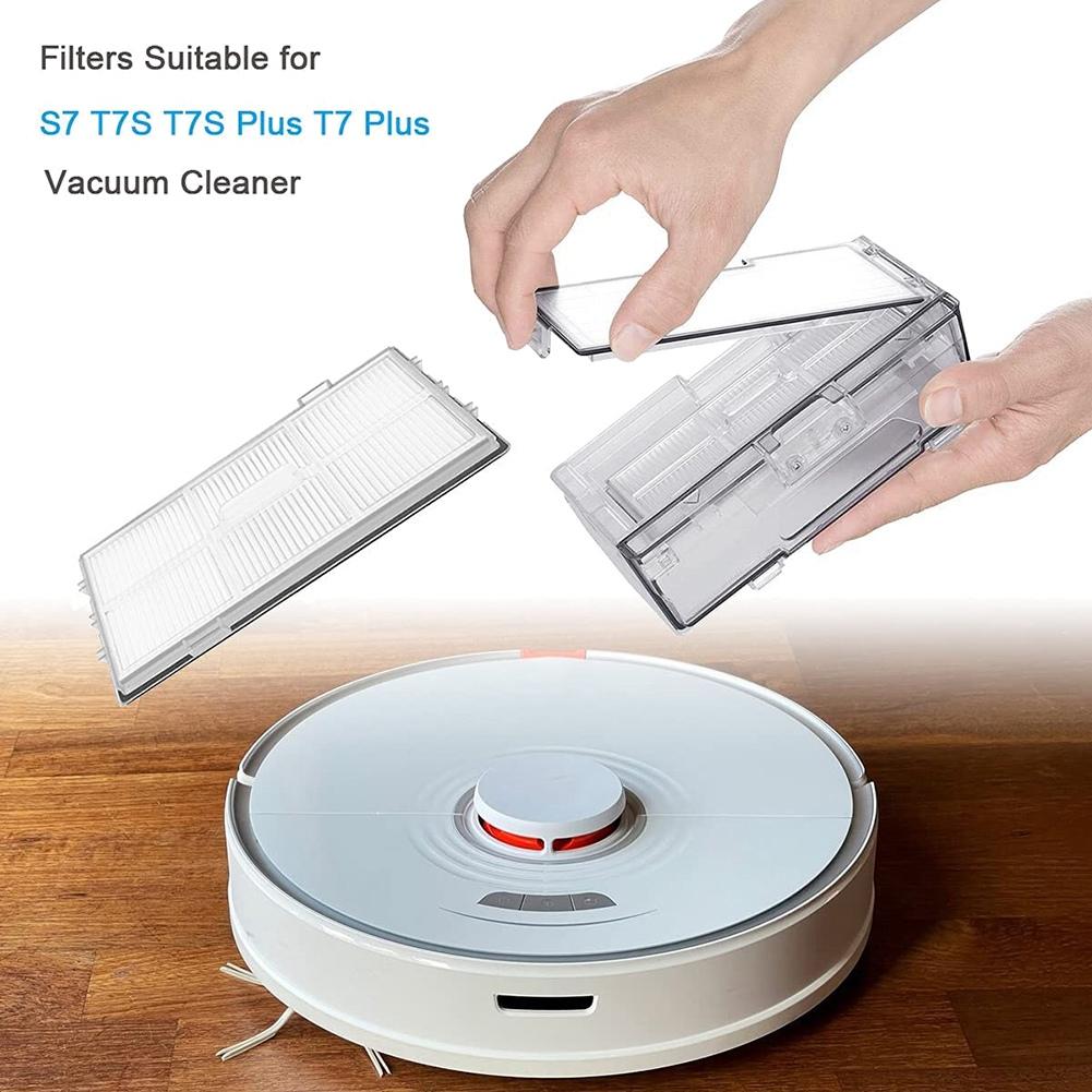 4 Pack Replacement Filter for Xiaomi Roborock S7 / T7S Plus Vacuum Cleaner Spare Parts Accessories