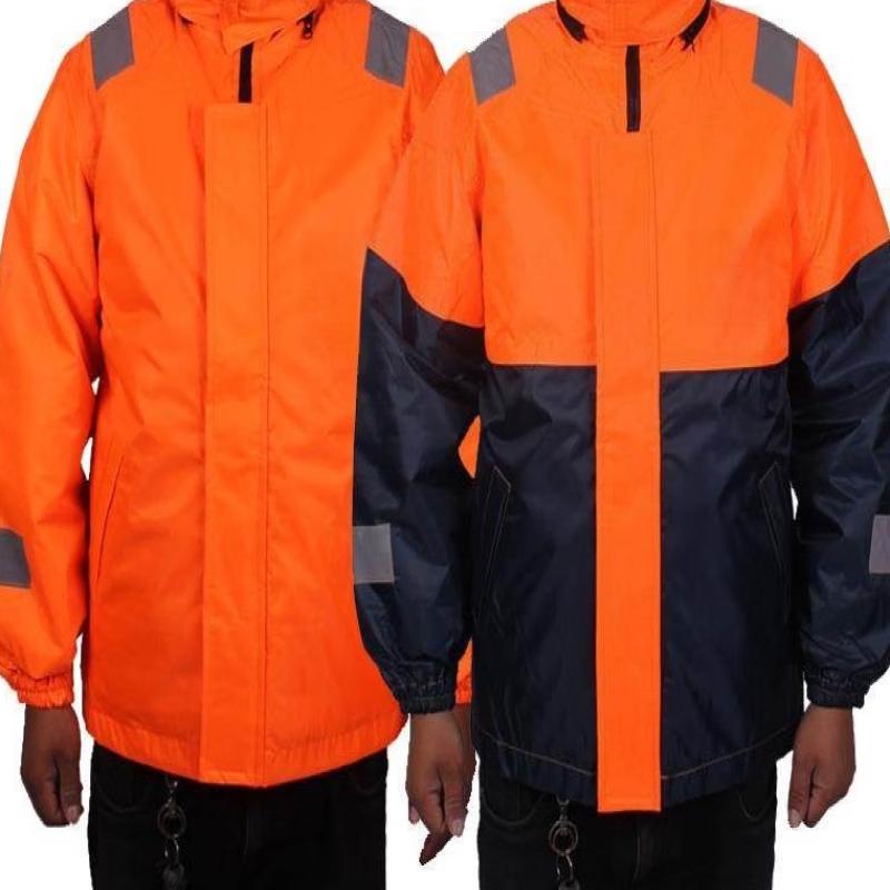 Jundingying Orange Winter Marine Work Life Jacket Suit