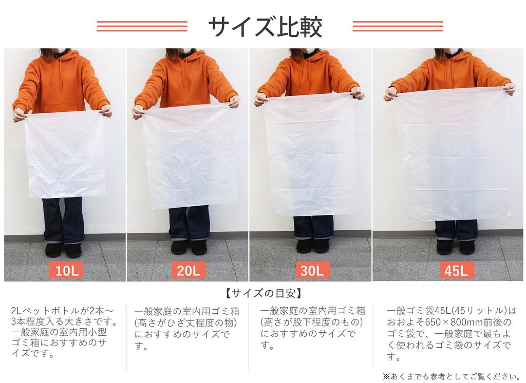 Three Cube Garbage Good Living Plastic Bag in 20 Pieces x 80 Piece Bag, Product, (Sold Case), Transparent, 20L, Set, GO23-80