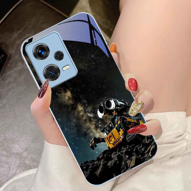 Red Moon Explorer For Xiaomi 14 Ultra 13 Lite Redmi Note 13 11 Pro 12 Plus Poco X6 3 Pro F4 6 GT Tempered Phone Case