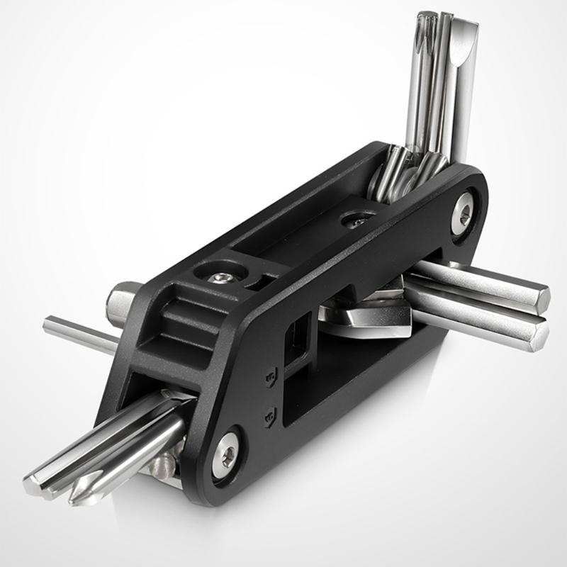 10 in 1 Bicycles Maintenance Tool Pocket Size Heavy Duty Bikes Multiple Tool Multifunctional Bikes High Strength Wrench