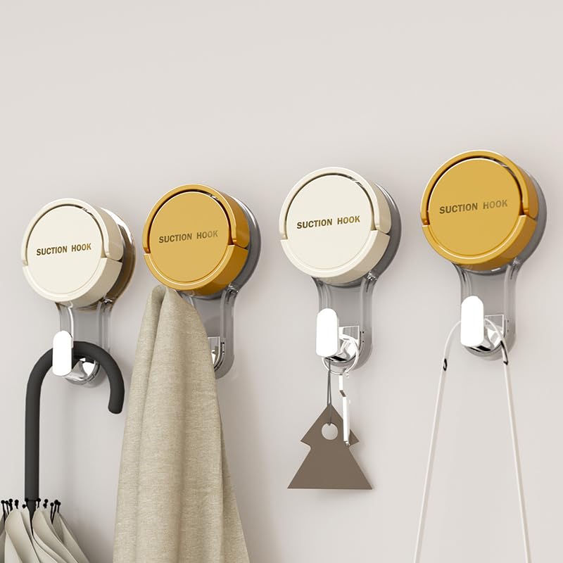 1/2 Stück Bohrfreie Saugknapfhaken Leistungsstarke Vakuum Selbstklebende Wandhaken Langlebige Handtuchhalter für Küche Badezimmer Mehrzweckhaken