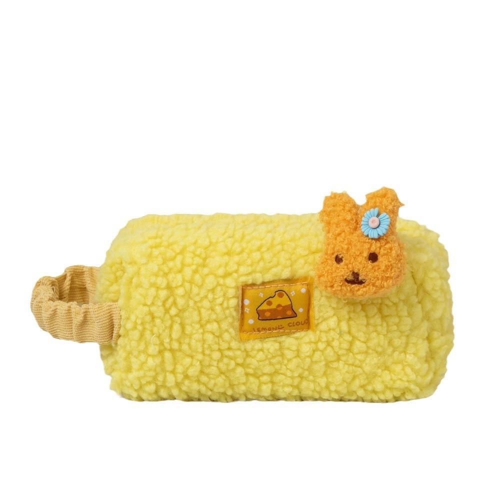 Rabbit Plush Cartoon Pencil Case With Large Storage For Students School Gift