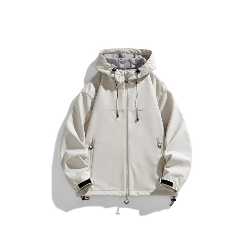 Enkel Parstil Höst Senaste Fritidsjacka med Huva