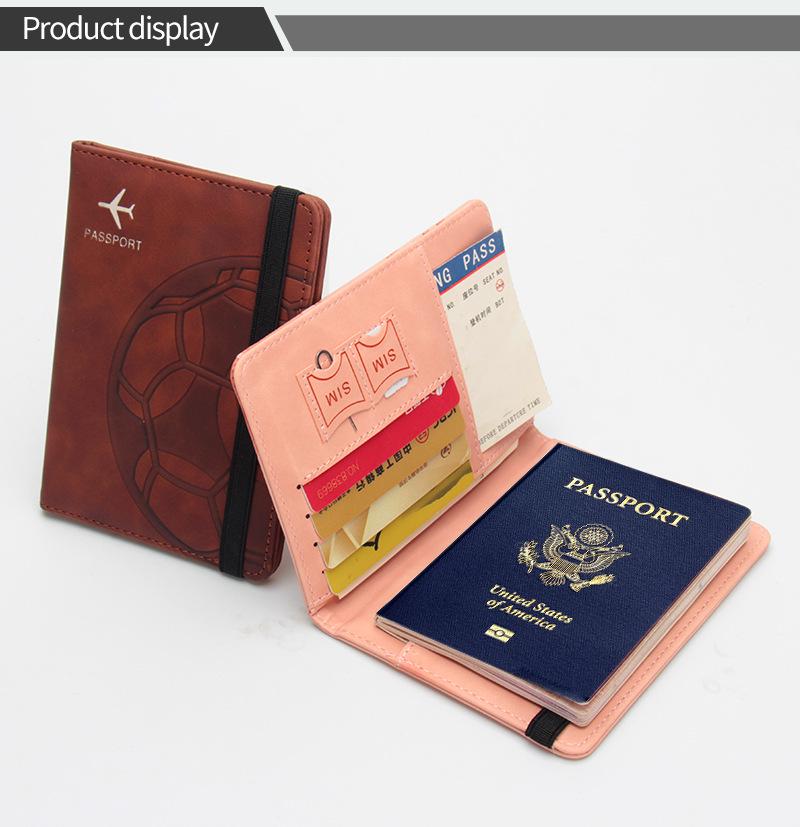 RFID Football Passport Holder with Anti-magnetic Protection and Card Slots for Qatar World Cup