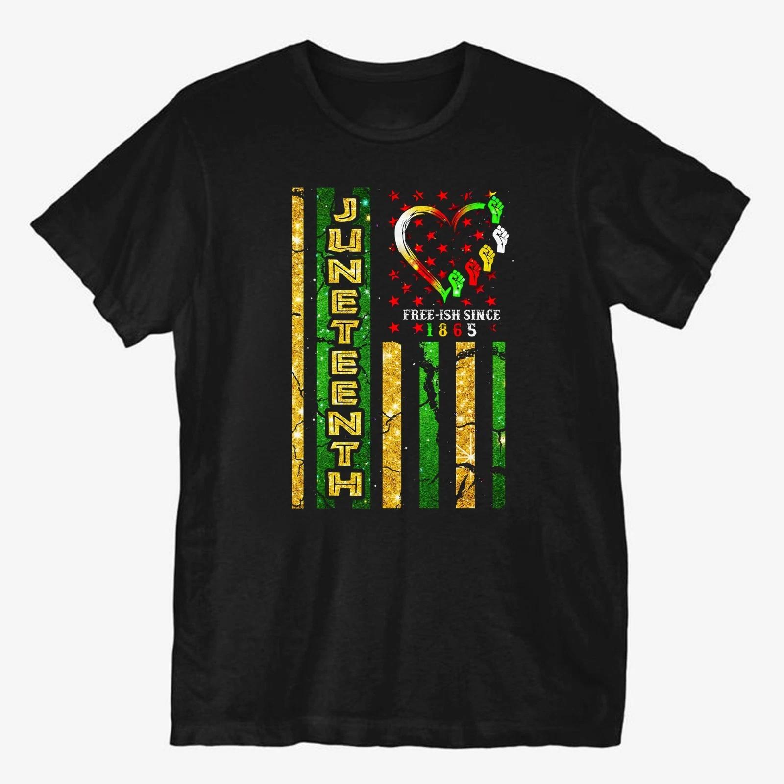 Retro Juneteenth Shirt, Free-ish Since 1865 Tee, Juneteenth African US Flag Tee S