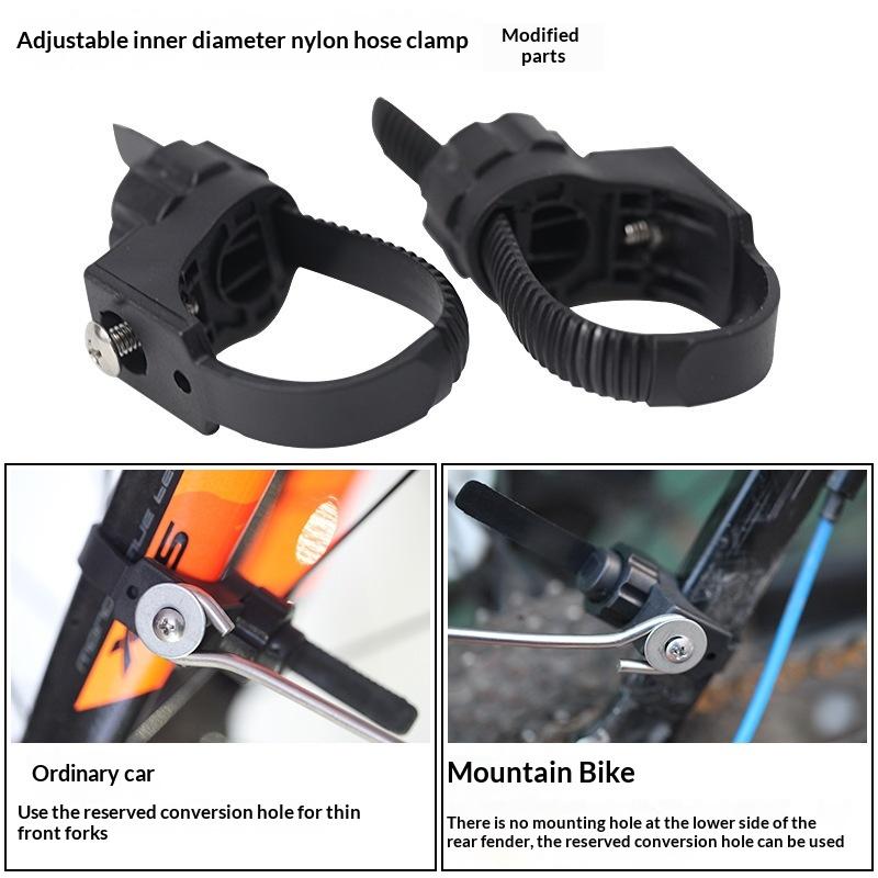 1Pair Bike Fender Fork Mount Universal Clamp Adjusting Spare Holes For Spare Rings Clamps Front And Rear Fenders