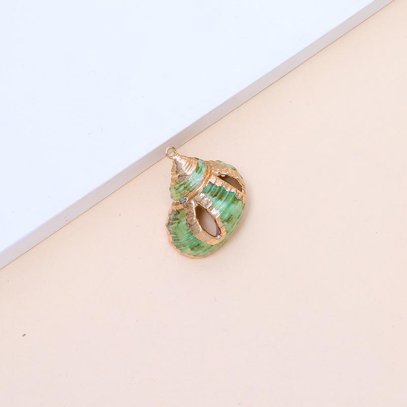 Electroplated Natural Shell Conch Scallop Pendant for DIY Necklace & Bracelet Jewelry