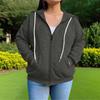 Women's Plus Size Fashion Casual Long Sleeve Solid Color Hooded Sweatshirt Tops