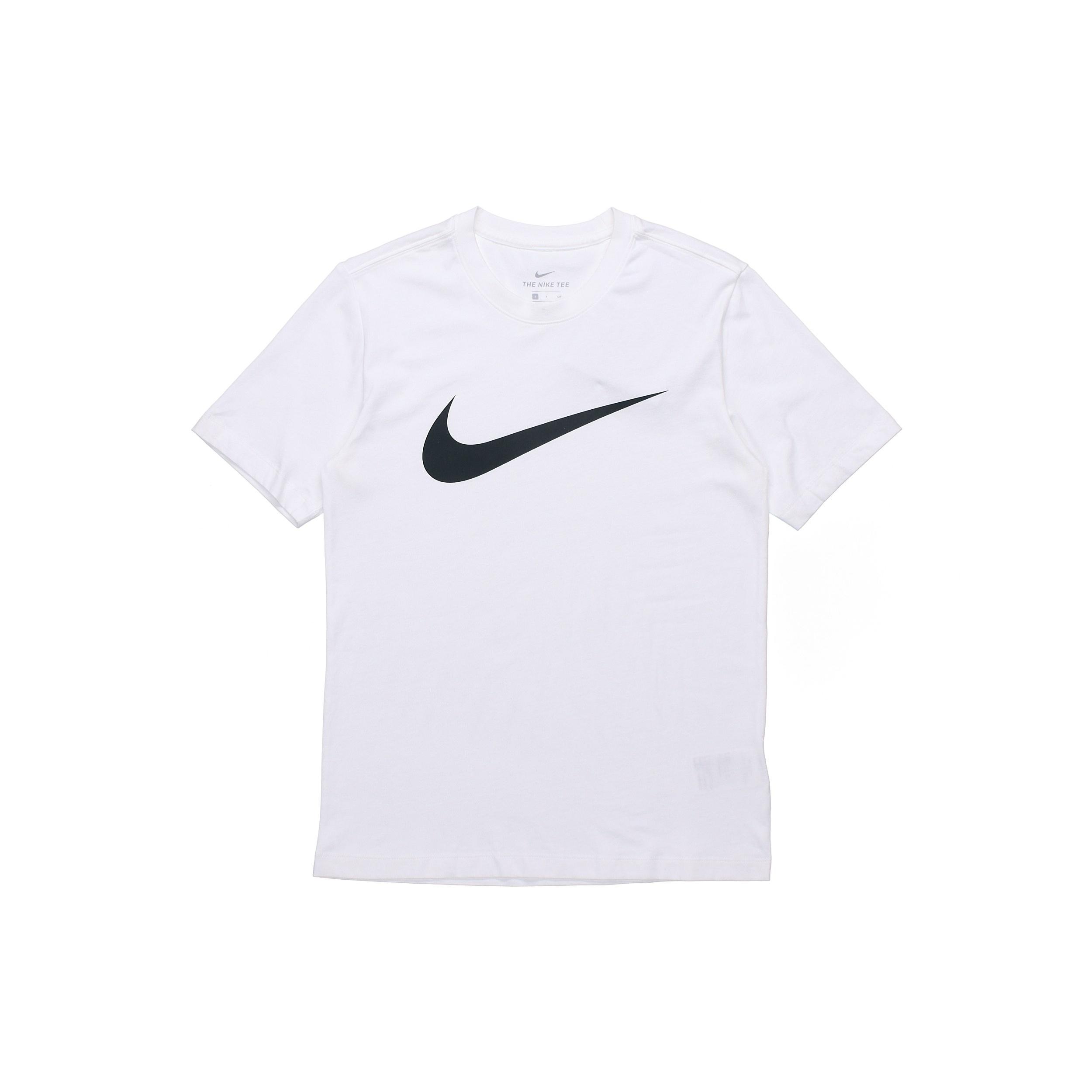 Men s Nike As Nsw Tee Icon Swoosh Casual Sports Round Neck Short Sleeve White T-Shirt DC5095-100 L