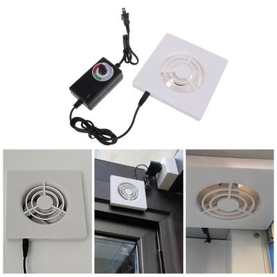 75mm Inline Intake Fan Low Noise Duct Hydroponic Air Blower Speed-regulating Intake Fan for Home Bathroom Ventilation