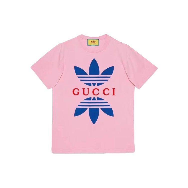 Gucci X Adidas Originals SS22 T Shirt Men's Pink HY2567