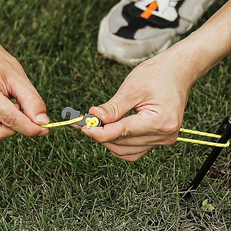 10Pcs Adjustable Camping Tent Cord Rope Buckle S Type Tensioners Fastener Kit