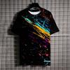 Summer Fashion Sports Graffiti Men T-shirts New Trend Harajuku Casual Personality 3D Printed Round Neck Short Sleeve Tees Tops