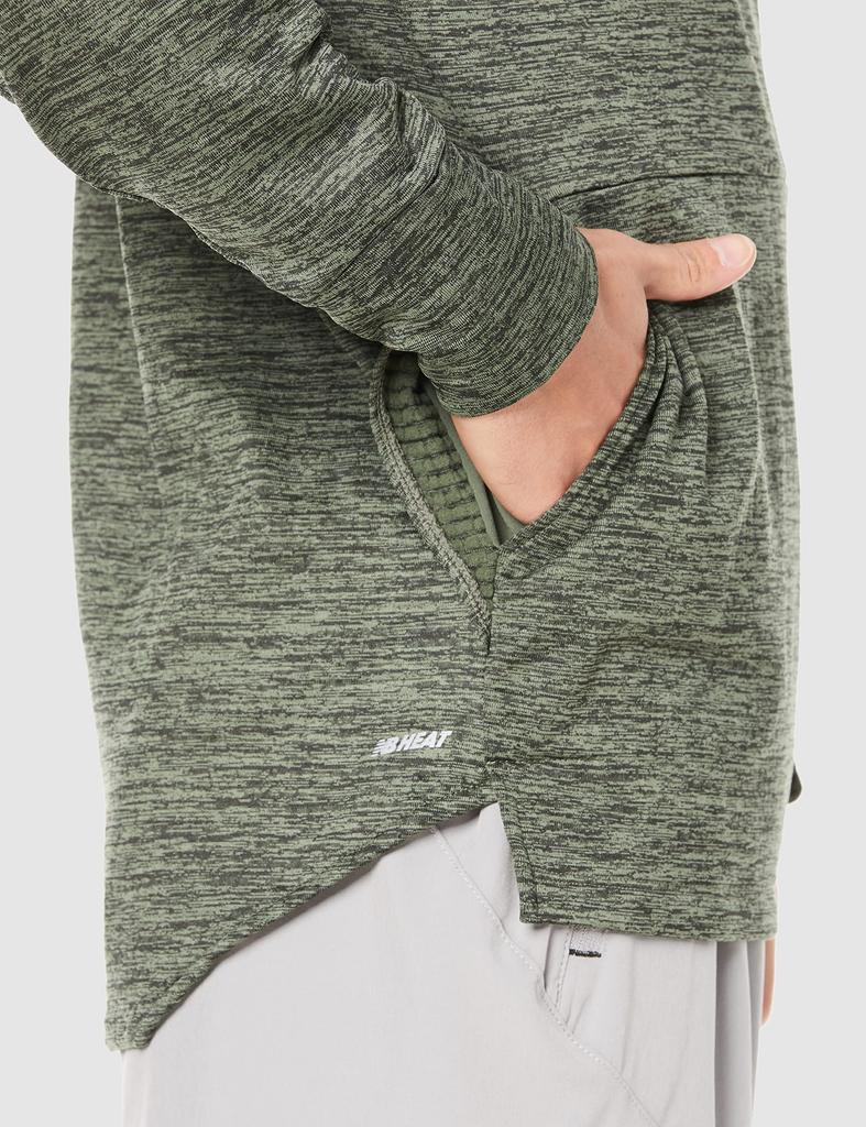 Long Sleeve Impact Grid Back Crew Top MT13270 NSC Spruce M [New Balance] (Norwegian Heather)