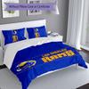 3pcs Los Angeles Rams logo pattern bedding set duvet cover set includes duvet cover &pillowcases, perfect all season bedroom decoration & gift
