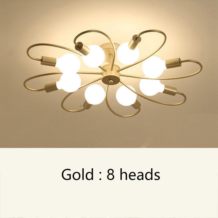 3/6/8 głowice lampa sufitowa LED do salonu Nordic światło kopuły oświetlenie do dekoracji domu naturalne światło 3 kolory oświetlenie żyrandol