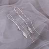 Earrings, Leaves, Ear Lines, Female Tassel Earrings, Simple and Fashionable Temperament, Forest Style New Earrings