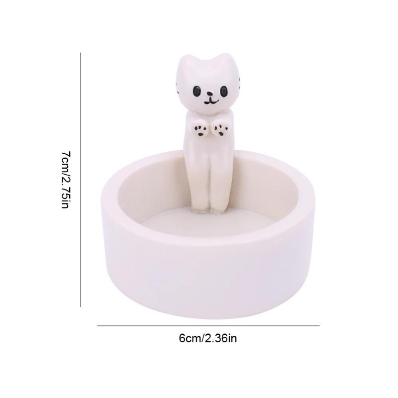Cartoon Kitten Candle Holder Warming Paws Cute Scented Light Holder Cute Grilled Cat Aromatherapy Candle Holder Desktop Ornamen