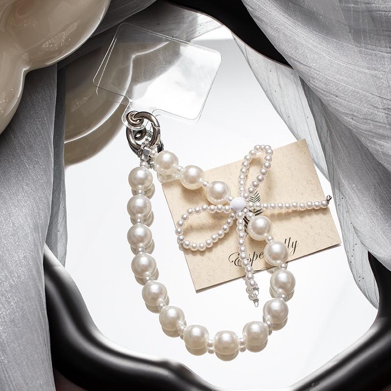 Douyin-Style Durable Handmade Bowknot Phone Wrist Strap