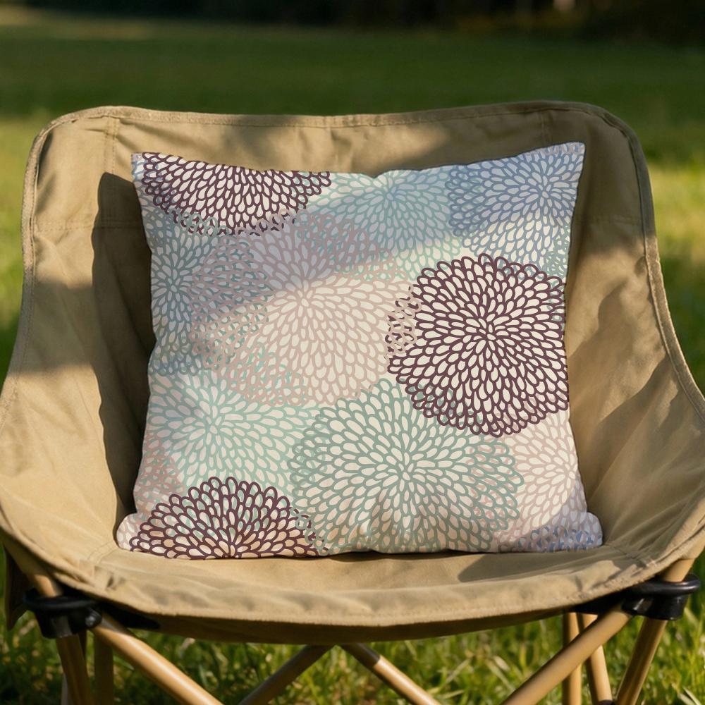 Dahlia Flower Pattern Cushion Cover Soft Reversible Durable Pillow Cover MultiScene Use for Home Car Daily Comfort