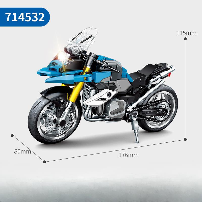 

Механическая серия, мотоцикл, гонки на мотоциклах, сборочные блоки, сборочные блоки для мальчиков, игрушка в подарок, без коробки