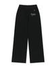 BROWNBREATH W Rib Mixed Pants - Black