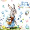 Påskfönsterdekal Söt Kanin Vildblommor Ägg Fjäril Klistermärke Återanvändbar Dubbelsidig Statisk Fönsterklistermärken för Glasdörrar Väggar Barnrum Vår
