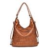 Retro Deri Omuz Çantası Kadın Çok cepli Crossbody Çanta Moda Büyük Kapasiteli Çanta Yeni Messenger Çanta Tote