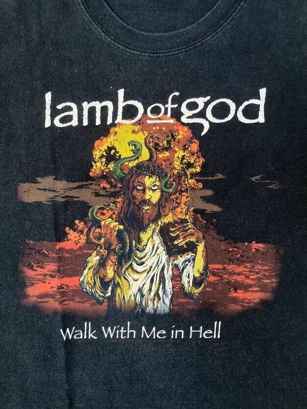 Lamb of God Walking in hell S-234XL Black unisex Gift Fans Shirt XX587 S