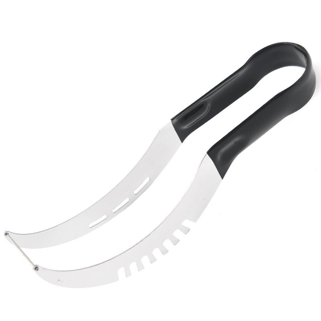 Watermelon Slicer Cutter Stainless Steel Color Non-slip Plastic Wrap Handle Not Hurt Hands Cantaloupe Kitchen Fruit Cutting Tool