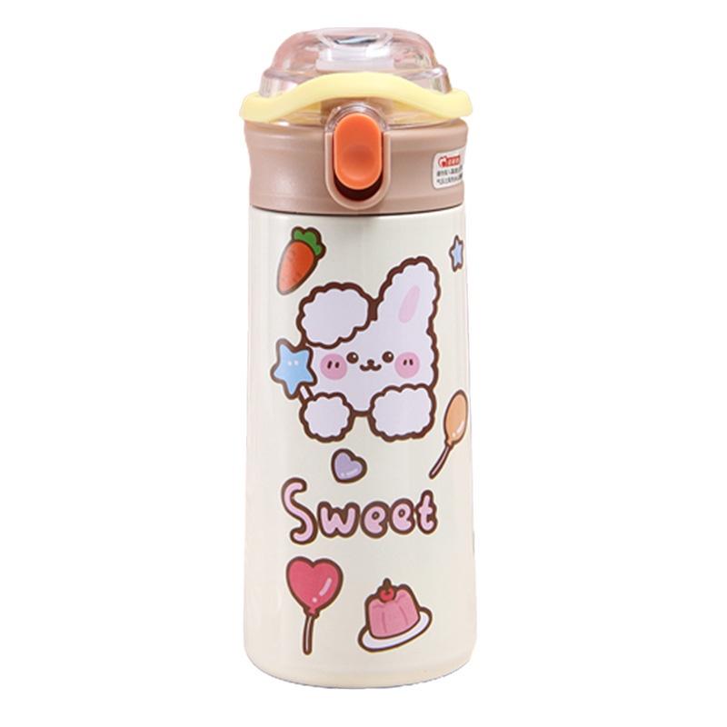 Insulated Cup With Cute Cartoon Design 304 Stainless Steel, Portable And Easy To Carry