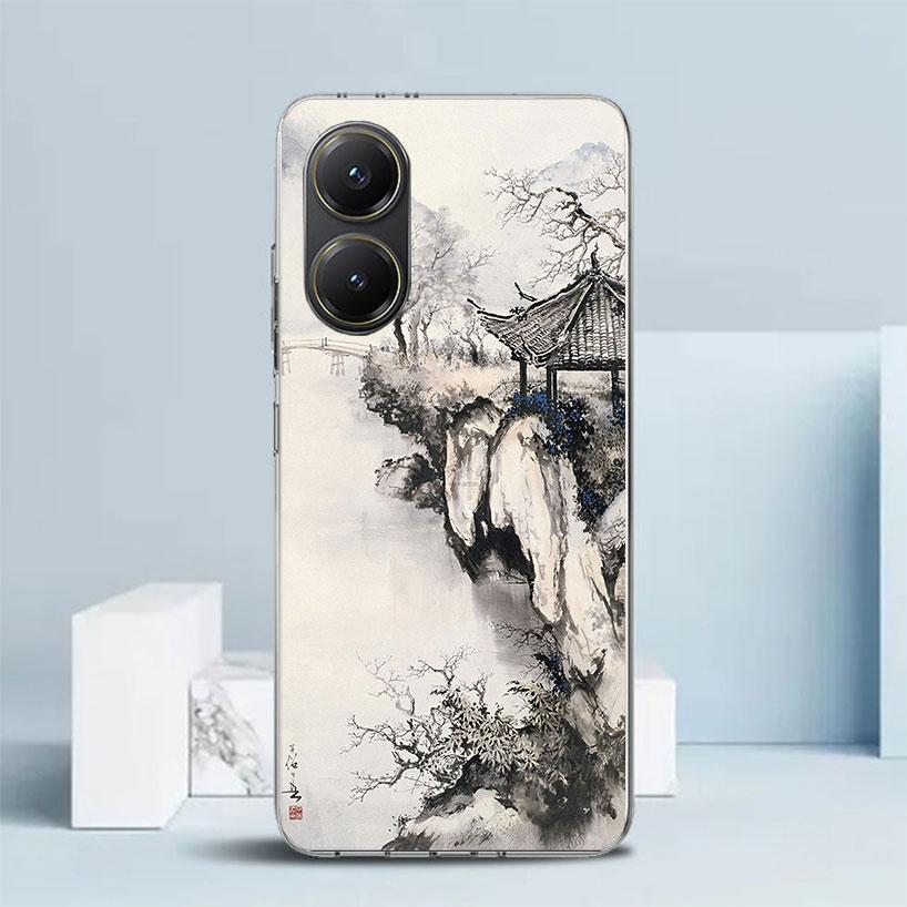 Chinese Style ink Painting Art Soft Cover for Xiaomi Poco F7 Ultra X7 X6 X5 Pro M7 Phone Case Redmi 15 15C 13 13C 12 12C 10 10C