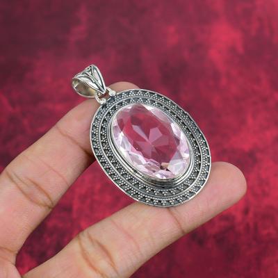 Pink Kunzite Gemstone Jewelry, 925 Solid Sterling Silver Jewelry, Handmade Pendant Jewelry For Women. Awesome Jewelry For Her