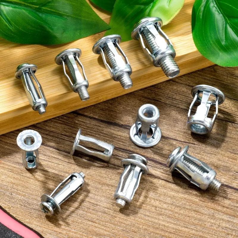 Petal Rivet Lock Nuts with Screw M4 M5 M6 M8 for Fixed License Plate Car Screw Iron Skin Metal Jack Nuts Auto Accessories 40-4pc