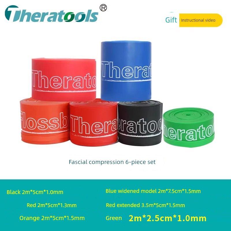 

Theratools Fascia Compression Belt Supercharged Elastic Belt Muscle Protection Calf Witch Bandage Poison Rehabilitation Training Belt Fascial Compression Set (6-Piece Set)