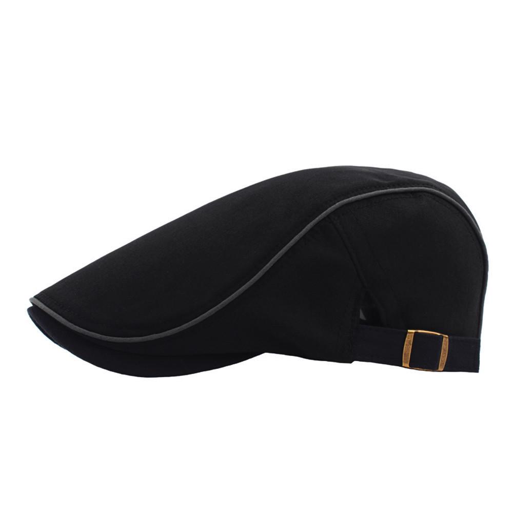 Мужская Женская Уличная Беретка Регулируемая Кепка-утка Защита от Солнца Дышащая Легкая Плоская Кепка для Повседневного Использования S чёрный