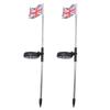 2PCS Solar UK Flag Light LED Solar Garden Lawn Lamp for Outdoor Landscape Decoration White Light
