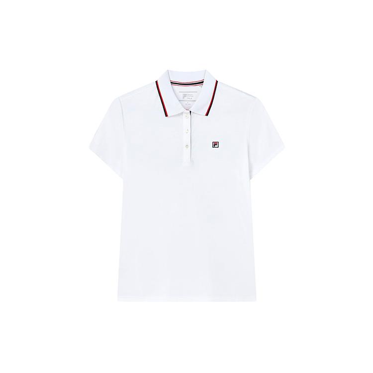 New FILA Polo Shirts Women's Standard White F11W221104FWT