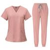 Cooles Stretch-Gewebe Scrub-Top und Cargo-Hose Set SCRUBS Damen Atmungsaktive Scrubs Uniform Laborkittel