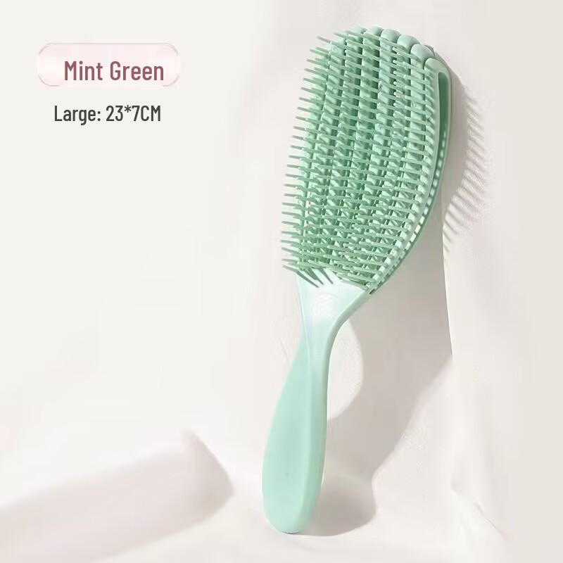 Shell Hollow Fluffy Styling Comb: Anti-Static, Gentle on Hair, Scalp Massaging Rib Comb for Dry & Wet Use.