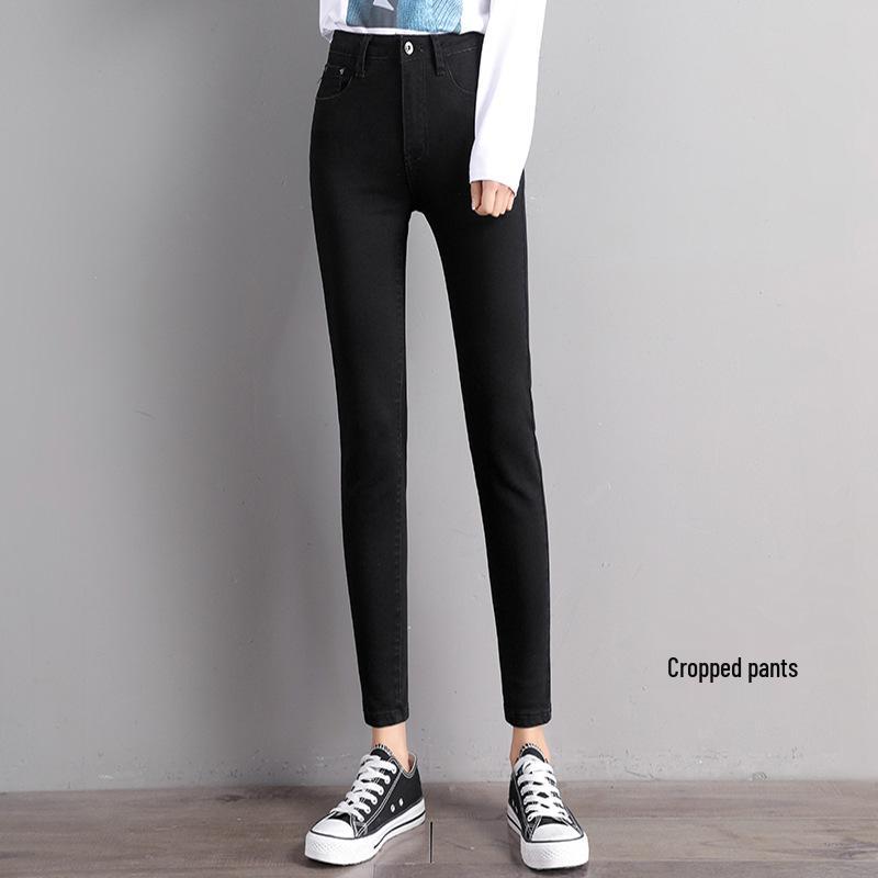 Plus Size High-Waisted Skinny Jeans for Women - 2021 Spring/Autumn Slim Fit Stretch Pencil Pants