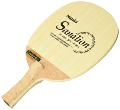 Nittaku Tischtennisschläger Sanarion Stifthalter abgerundete Ecken RH (Reversibel) NE-6654