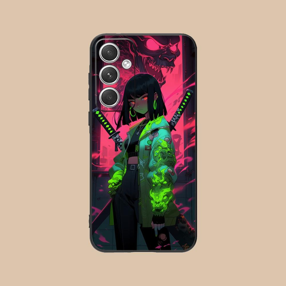 Anime Girl Mobile Phone Case for Samsung Galaxy S26 S25 S24 S23 S22 S21 S20 Note20 Plus FE Ultra Colorful Cover Luxury