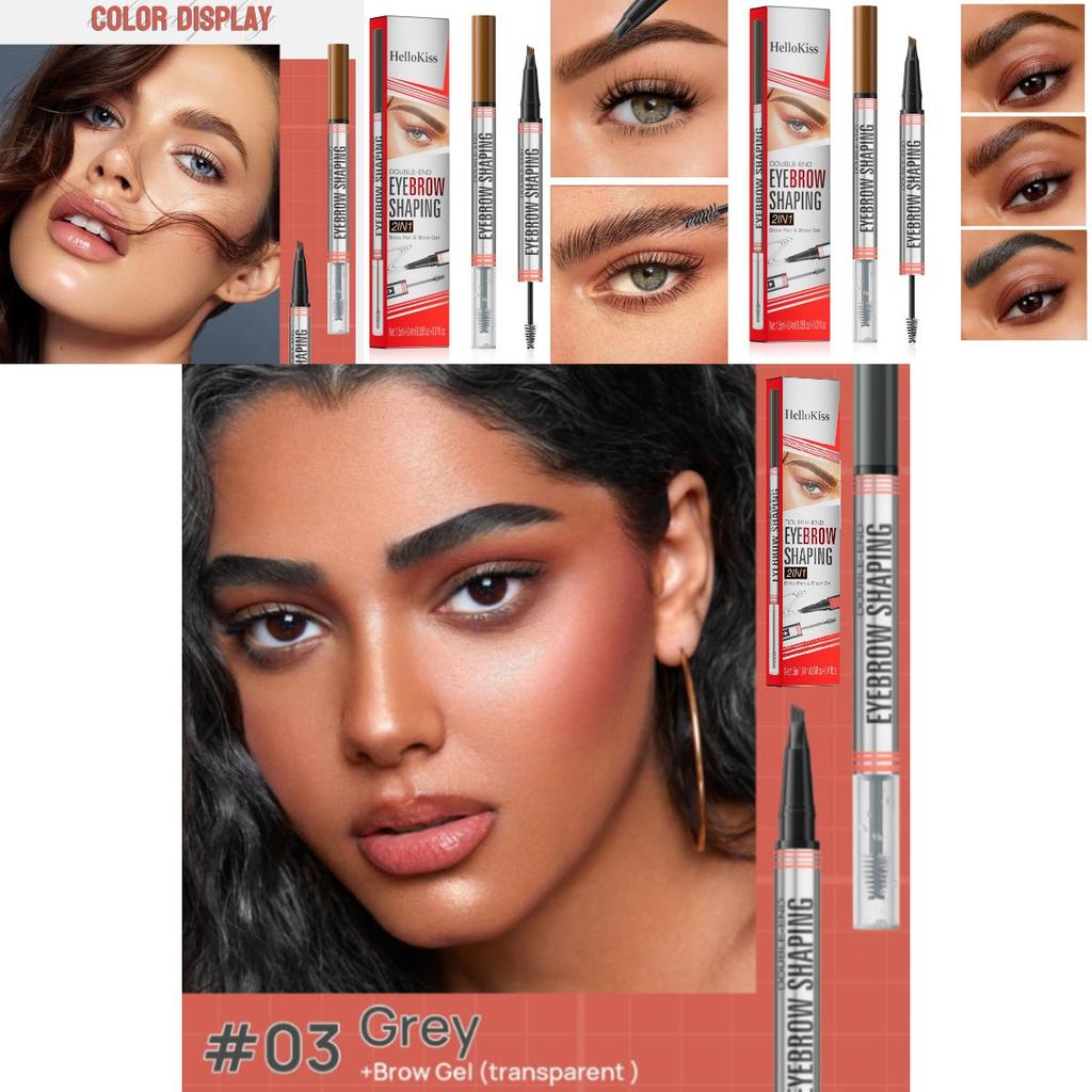 Hellokiss Dual-ended Liquid Eyebrow Pencil With Setting Gel For Perfect Brows